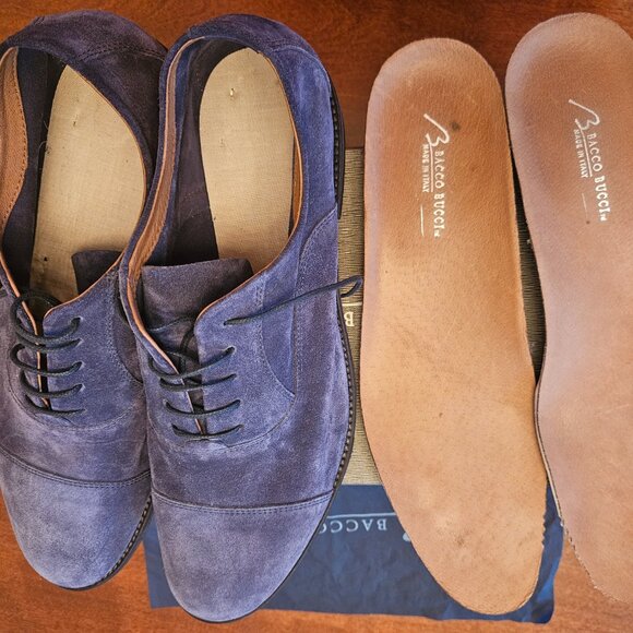 Blue Suede Shoes Bacco Bucci NARDI LEATHER SOLE Size 11